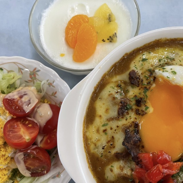 チーズたっぷり焼きカレー